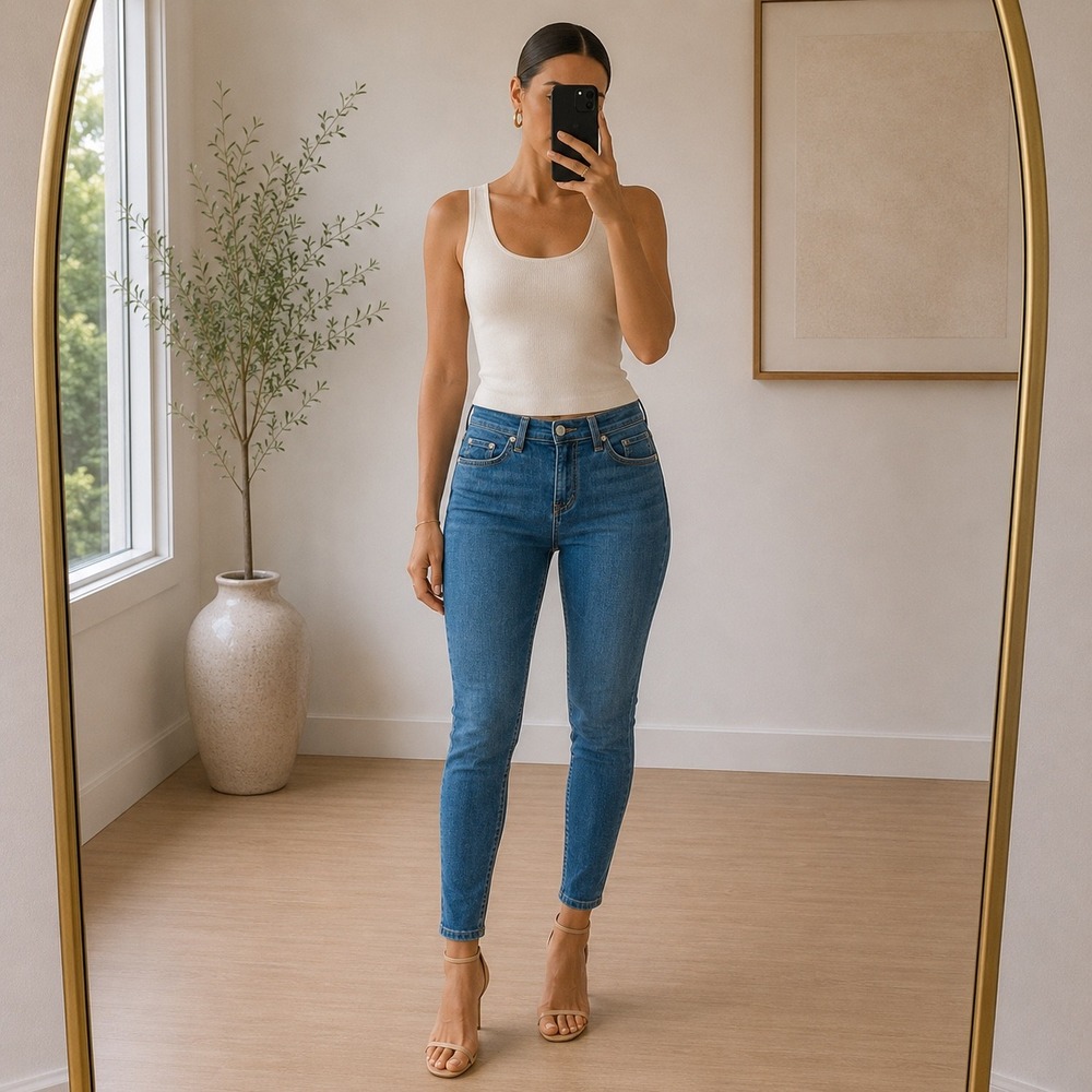 Rag & Bone Capri Skinny Jeans Finch Blue‎ Size 25